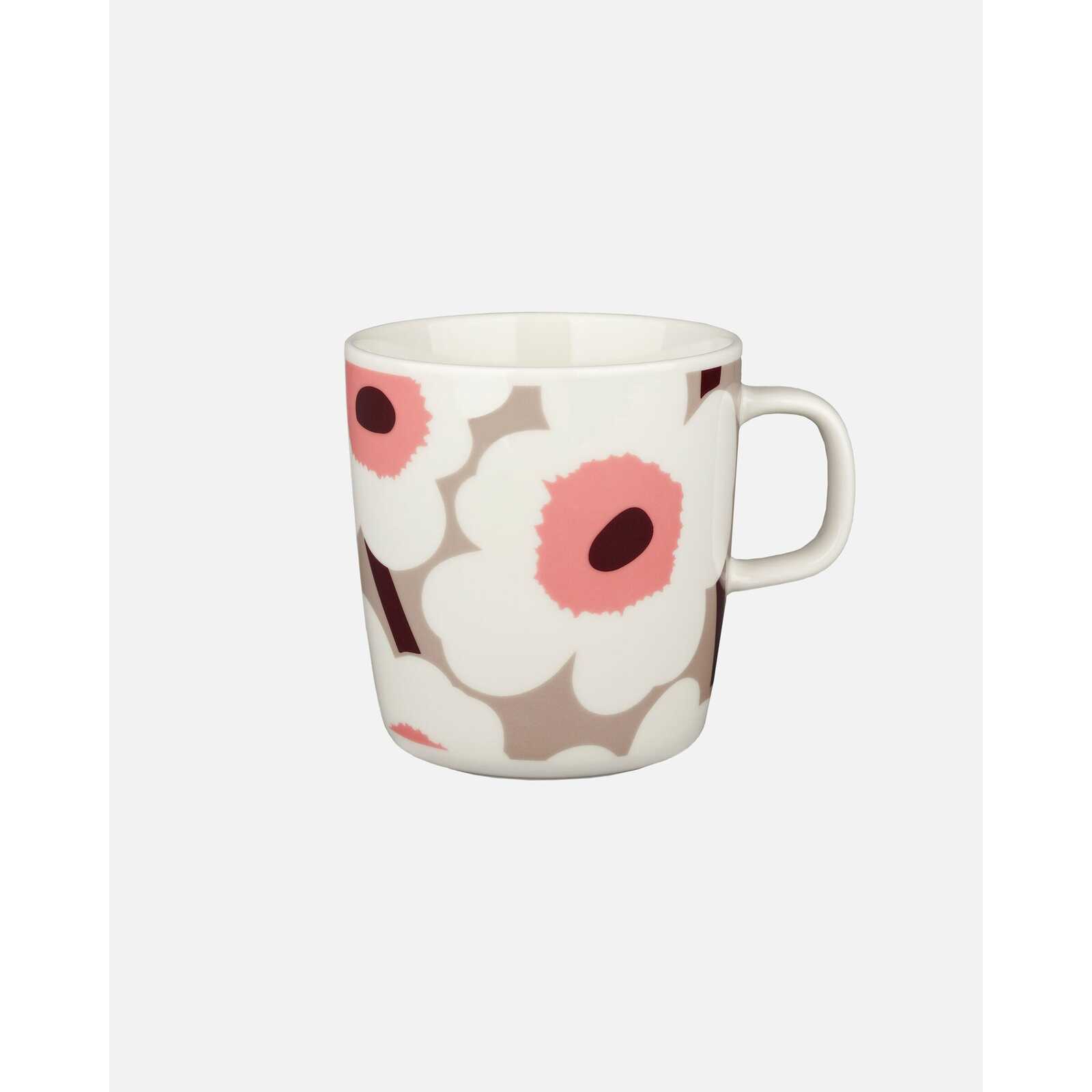 Marimekko Unikko Mug Beige/White/Pink 4dl