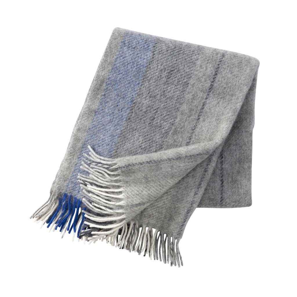 Klippan Gute Eco Wool Throw Grey/Blue