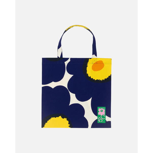 Marimekko Unikko Bag 60th Anniversary 44cm x 43cm (Blue, Yellow and Orange)