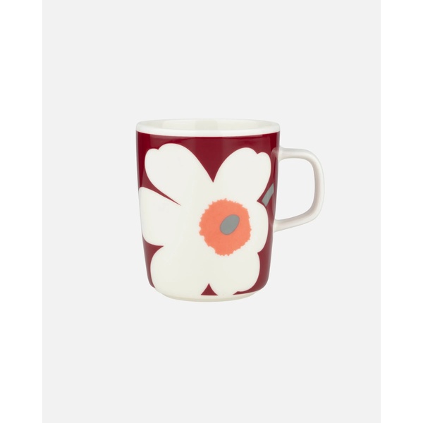 Marimekko Juhla Unikko Anniversary Mug 2,5dl (Peach/Burgundy)