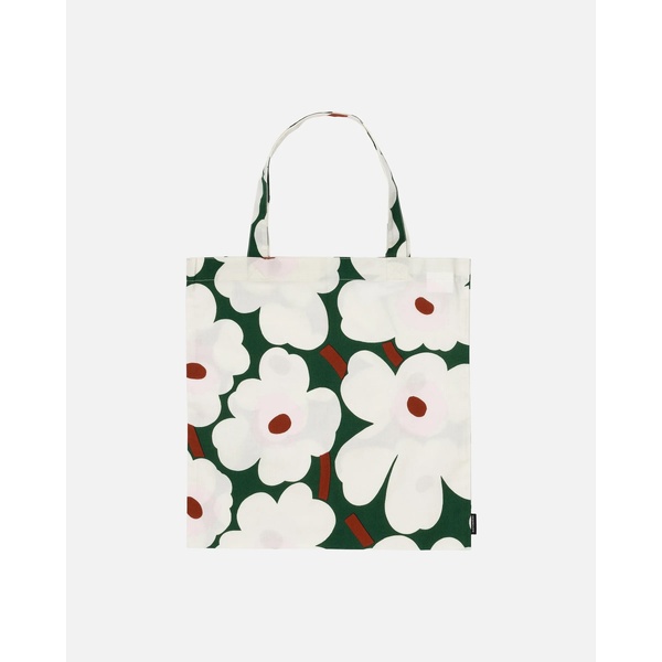 Marimekko Pieni Unikko Bag 44 x 43cm (Forest Green/Burg)