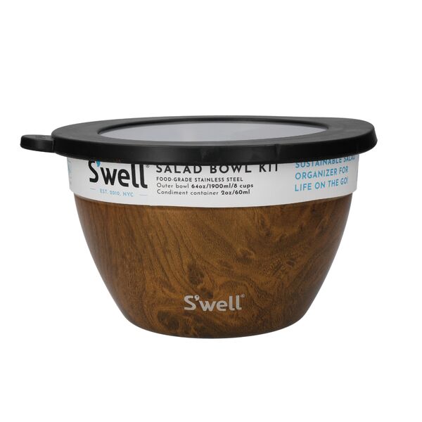 S'well Teakwood Salad Bowl Kit 1.9L