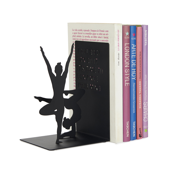 Balvi Yoga Bookend Black Metal