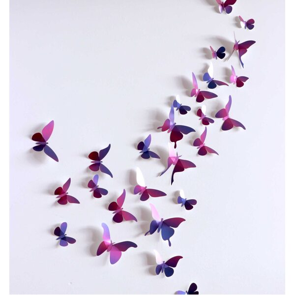 Assembli 3D Paper Butterflies Glossy Purple