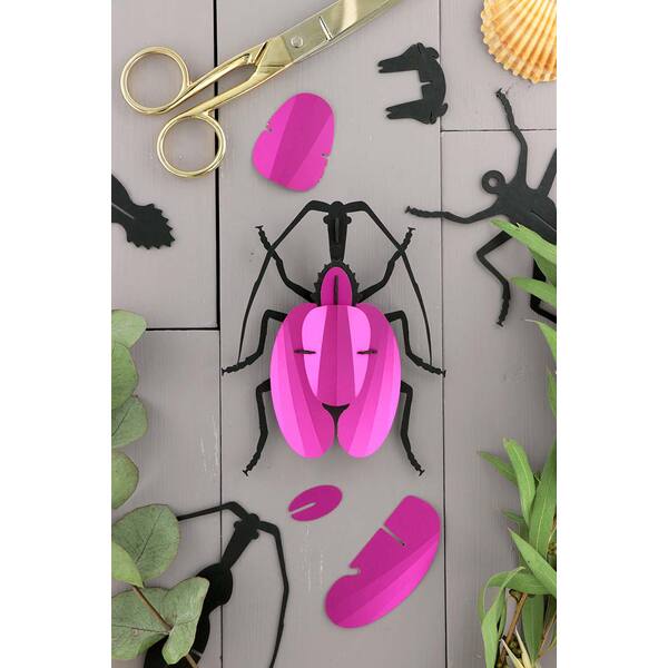 Assembli 3D Insect Violin Beetle Pink Metallic