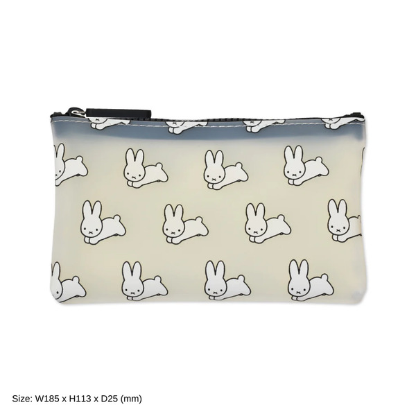 NUU Clear Miffy White Large Zipper Pouch