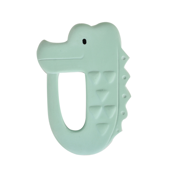 Tikiri Rubber Crocodile Flat Teether Boxed