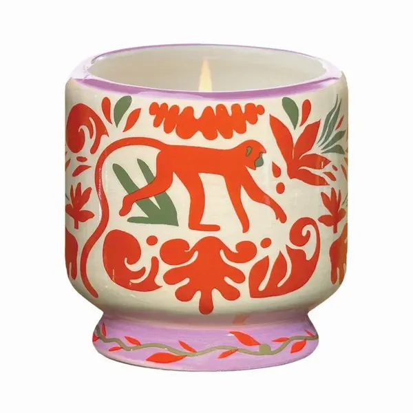 Paddywax Adopo Jungle Ceramic Candle - Coconut and Amber