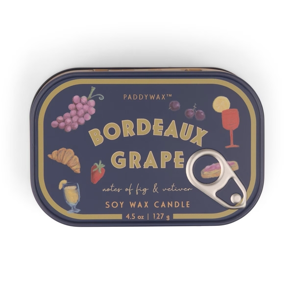 Paddywax Bistro 4.5oz/127g Tin Candle - Bordeaux Grape