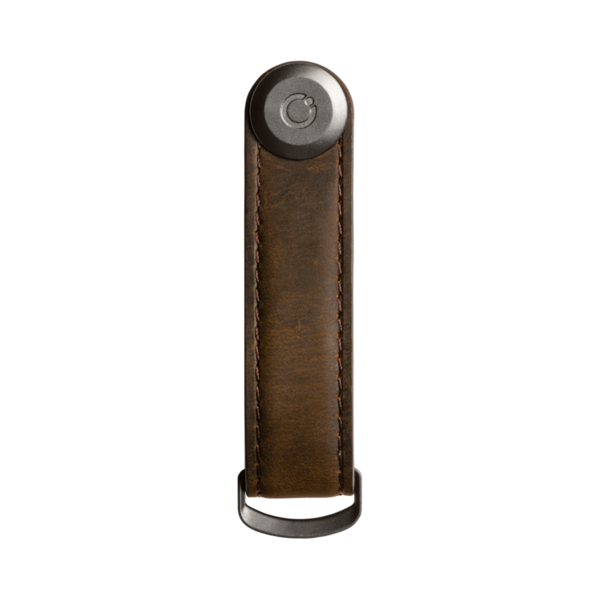 Orbitkey 2.0 Crazy Horse Leather - Oak Brown with Brown Stitching
