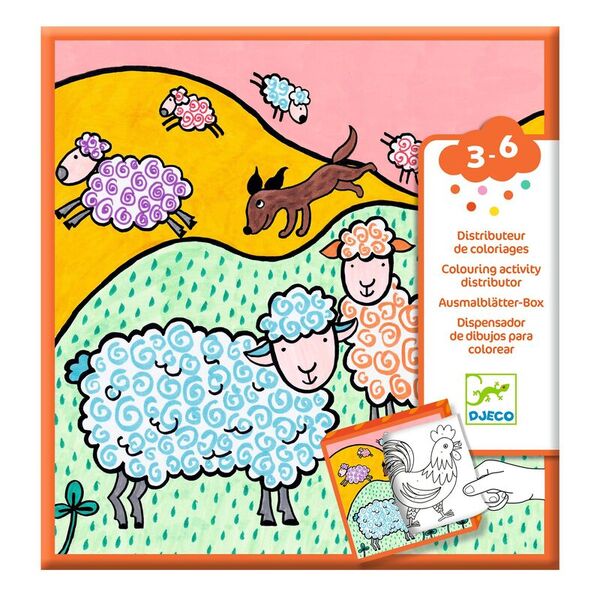 Djeco Farm Colouring Dispenser