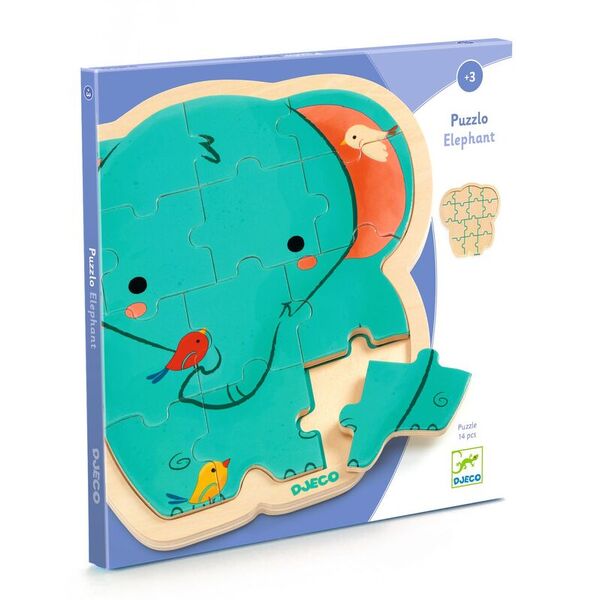 Djeco Elephant 14pc Wooden Puzzle