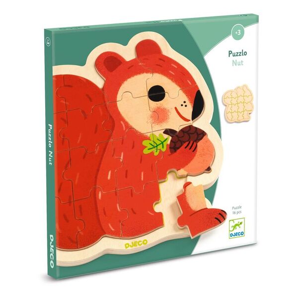 Djeco 16 pc Squirrel Wooden Puzzle