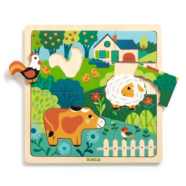 Djeco 12 pc Farm Puzzle