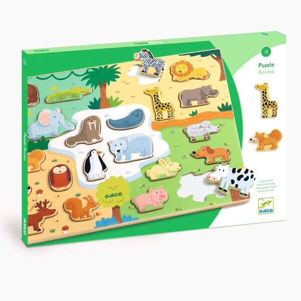 Djeco Animal Wooden Puzzle 22pc