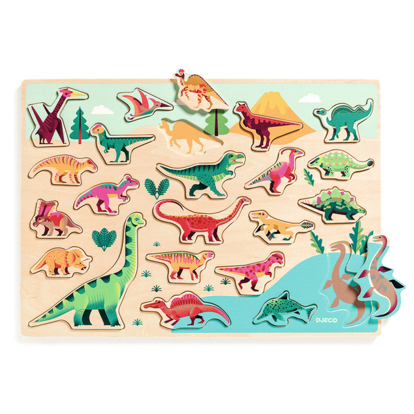 Djeco Dinosaur Wooden Puzzle 22pc