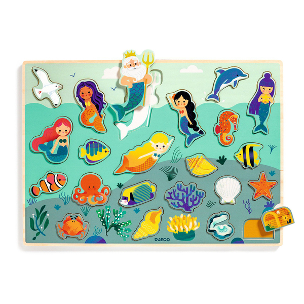 Djeco Sea Wooden Puzzle 22pc