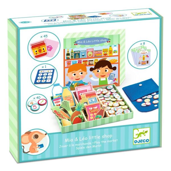 Djeco 105 Piece Mia and Leo Little Shop Set