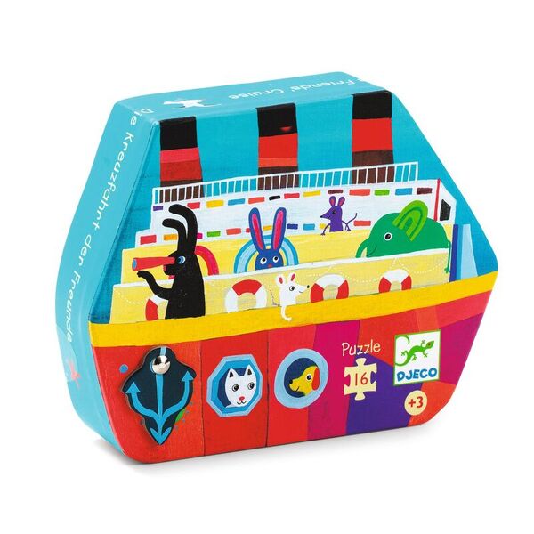 Djeco Friends Cruise 16pcs Silhouette Puzzle