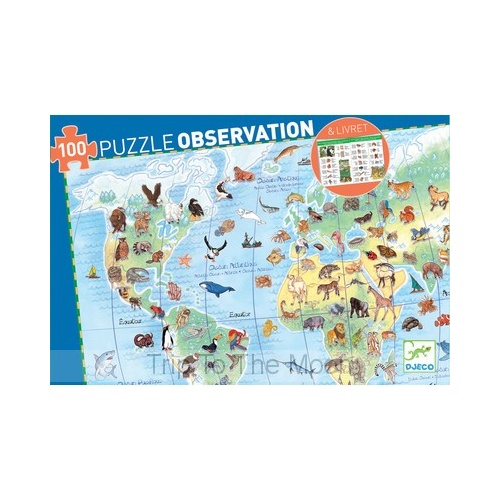 Djeco Puzzle Observation World Animals 100pcs