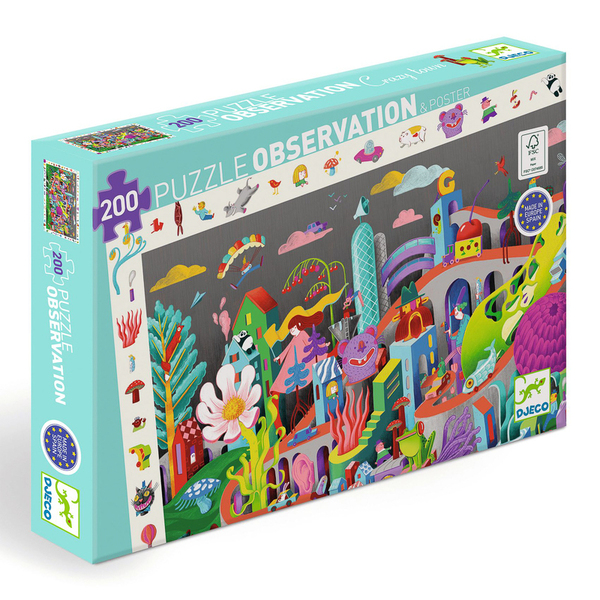 Djeco Crazy Town 200pcs Observation Puzzle