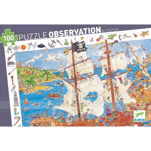 Djeco Pirates Observation Puzzle 100pcs