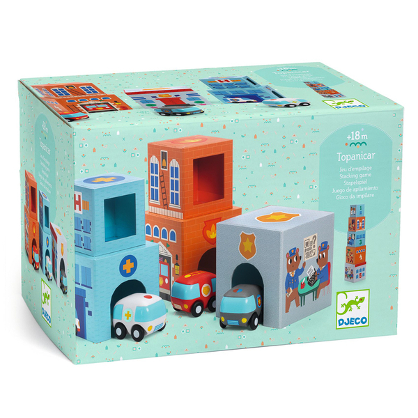 Djeco TopaniCar Blocks Set