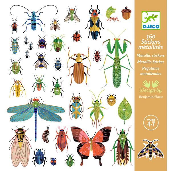 Djeco Microcosms Metallic 160 Stickers Set