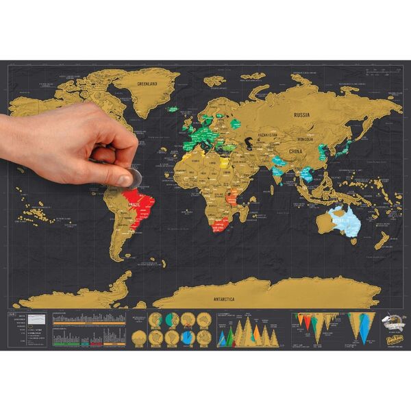 Luckies Scratch Map Deluxe Travel Edition