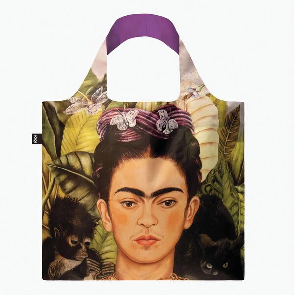 LOQI Reusable Shopping Bag Frida Kahlo Self Portrait 