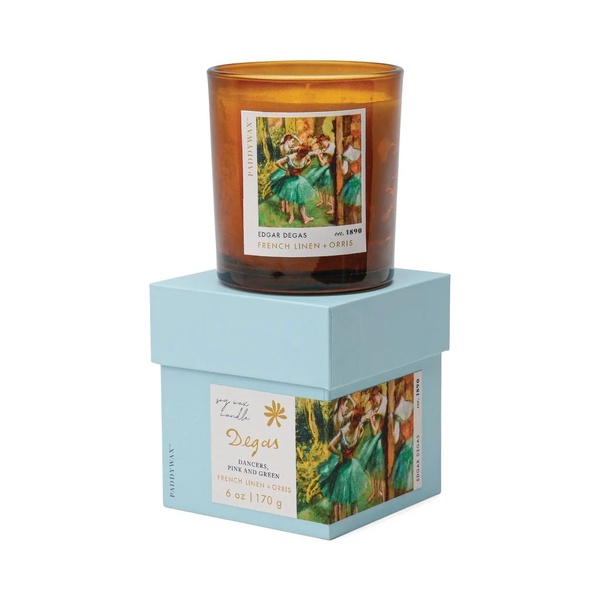 Paddywax Impressionist Glass Candle Series - Degas Dancers 'Pink & Green' 170g