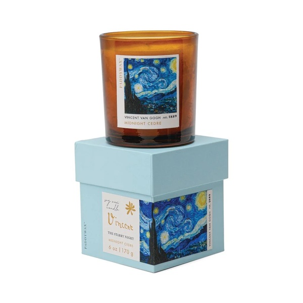 Paddywax Impressionist Glass Candle Series - Van Gogh 'The Starry Night' 170g