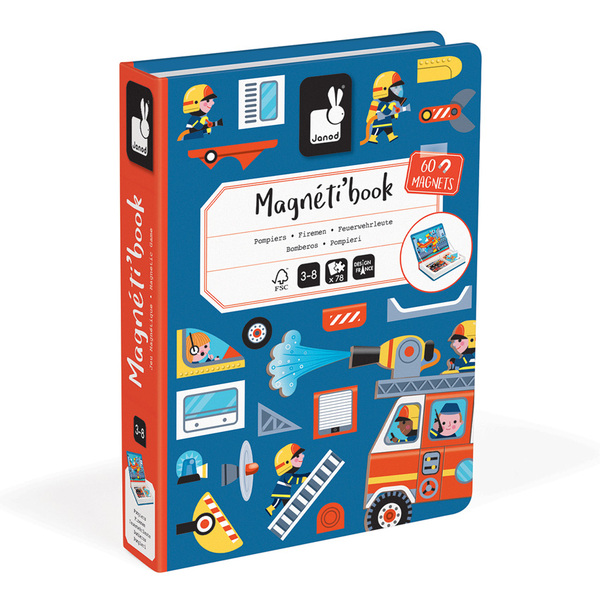 Janod Firefighter Magnetic Book