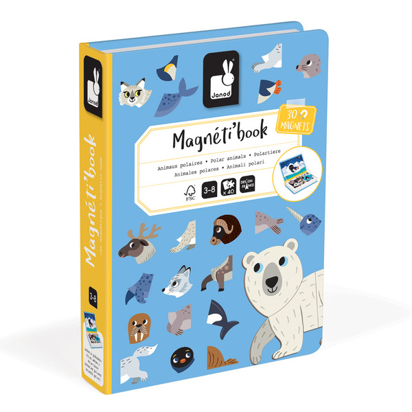 Janod Polar Animals Magnetic Book