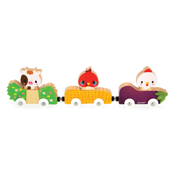 Janod Magnetic Farm Animal Cars