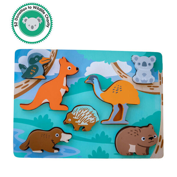 Kiddie Connect Australian Animal Puzzle ( wood )