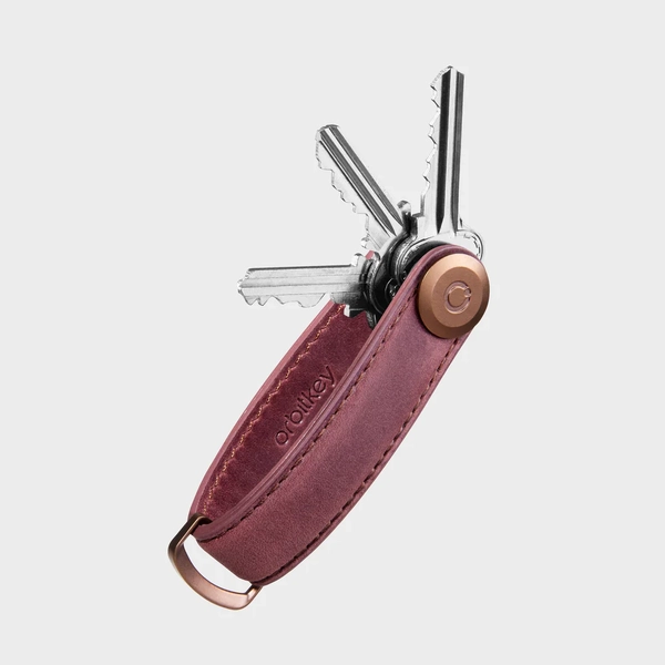 Orbitkey Key Organiser Crazy Horse Leather Mulled Wine