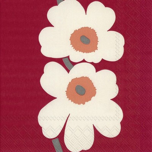 Marimekko Paper Napkin Unikko 60th Anniversary Red