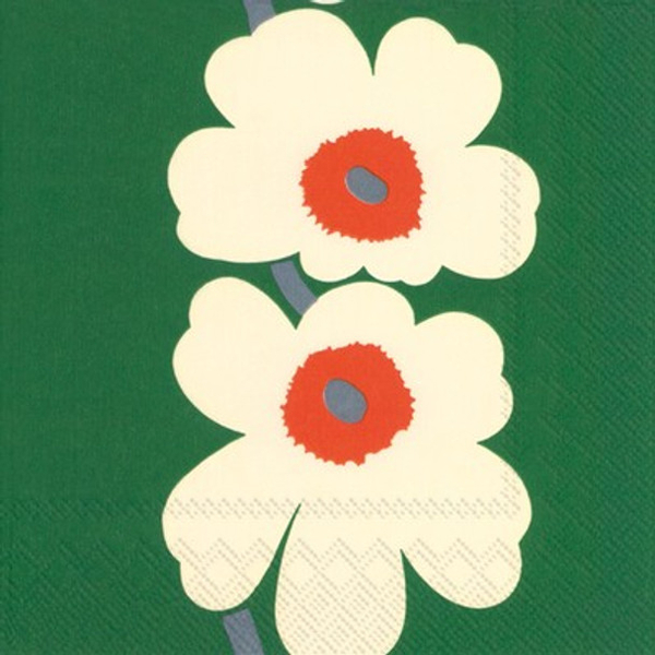 Marimekko Paper Napkin Unikko 60th Anniversary Green