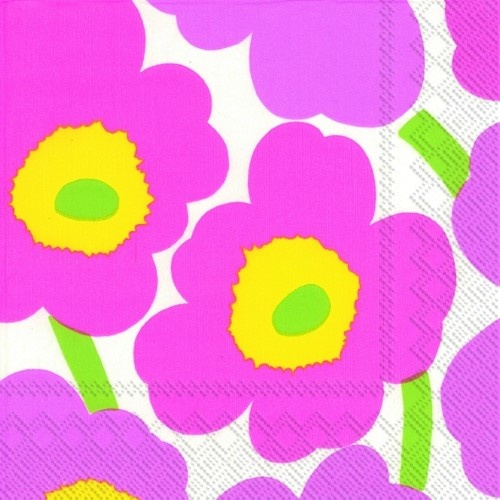 Marimekko Unikko Light Pink Paper Napkin