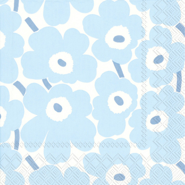 Marimekko Paper Napkin Mini Unikko Light Blue