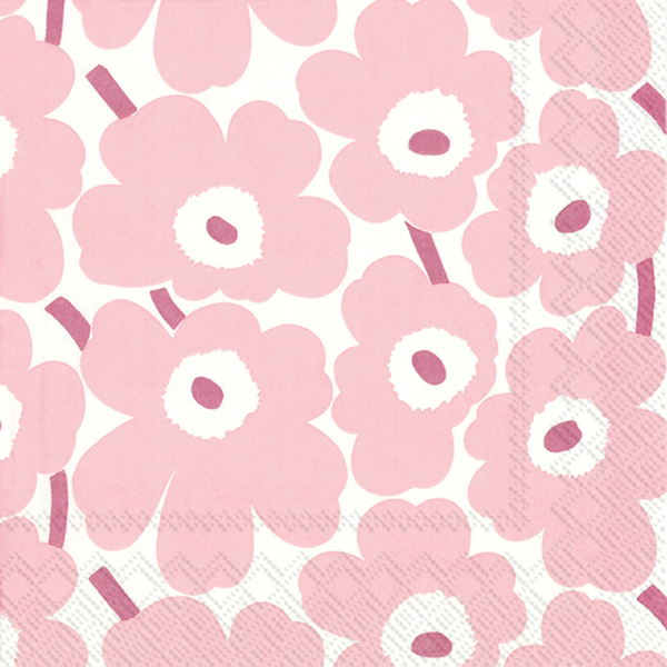 Marimekko Paper Napkin Unikko Light Rose