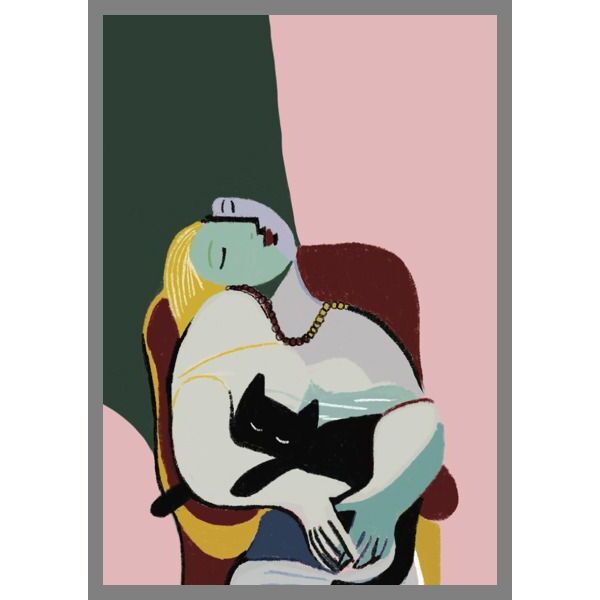 Niaski Art Print Pablo Cat Lady