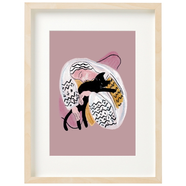 Niaski Art Print Catisse Cat Hug