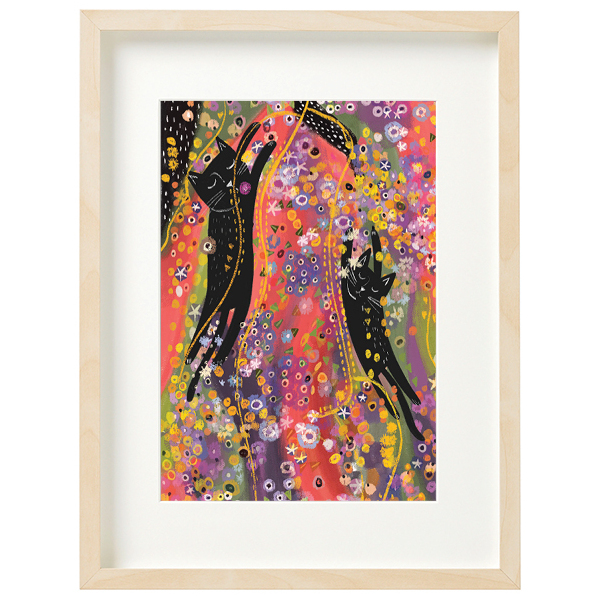 Niaski Art Print Klimt Water Cats