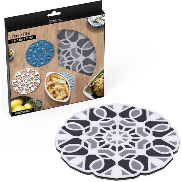 Peleg Design TriveTile 3 in 1 Split Trivet Charcoal