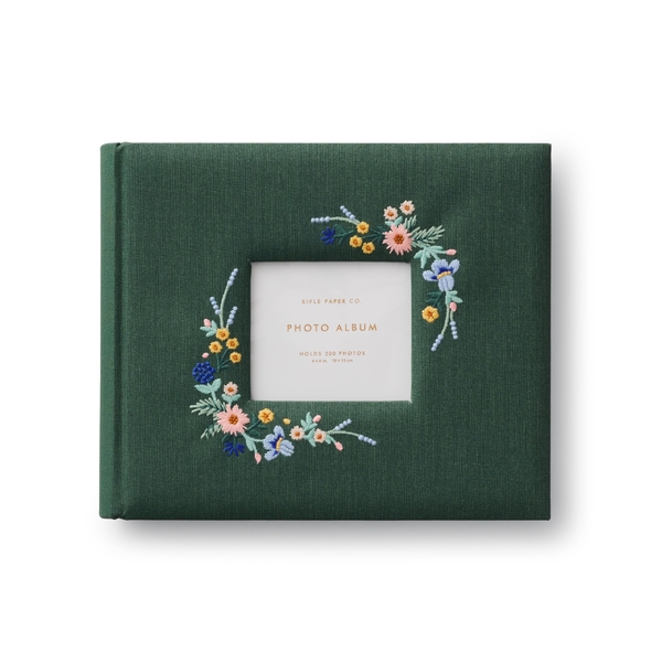 Rifle Paper Co. Embroidered Heirloom Photo Album - Menagerie