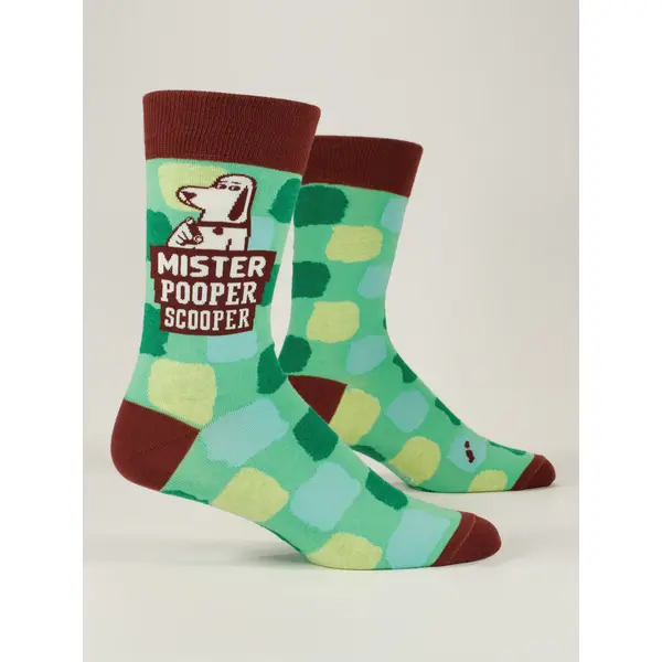 Blue Q Men's Socks Mr. Pooper Scooper