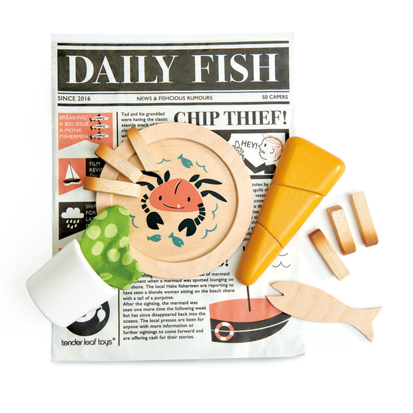 Tender Leaf Toys Fish and Chips Supper (Pretend Play )