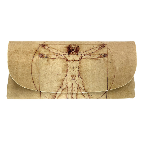 Museum Velour Glasses Case - (Renaissance) Vitruvian Man